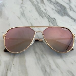 Quay Gold Mirrored Aviators - Lizzo Collection